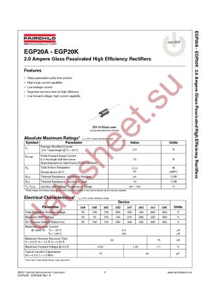 EGP20A datasheet  